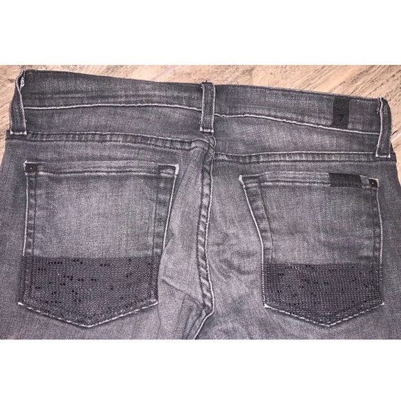 7 For All Mankind Roxanne Black Jeans Size 27 - Picture 9 of 9